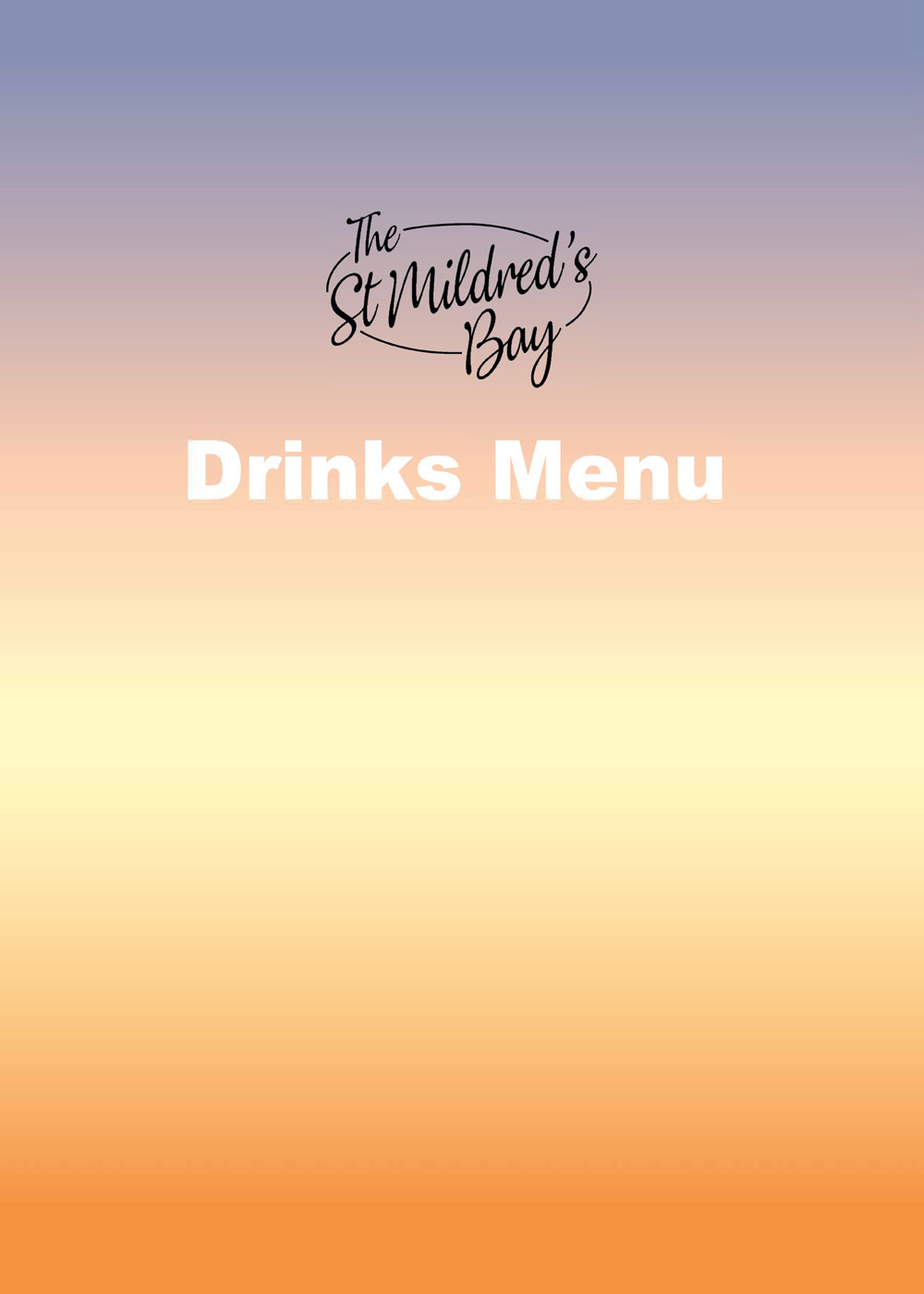 Drinks Menu