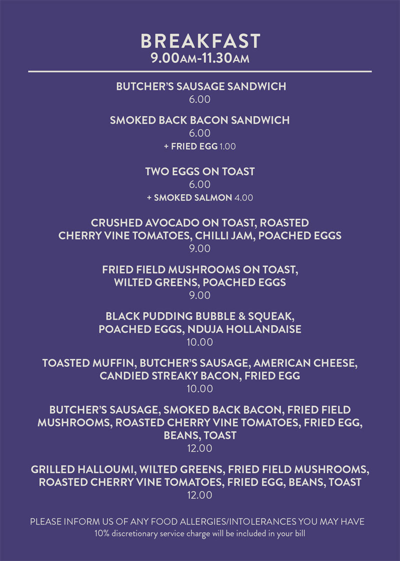 Marina's Breakfast Menu Page 3