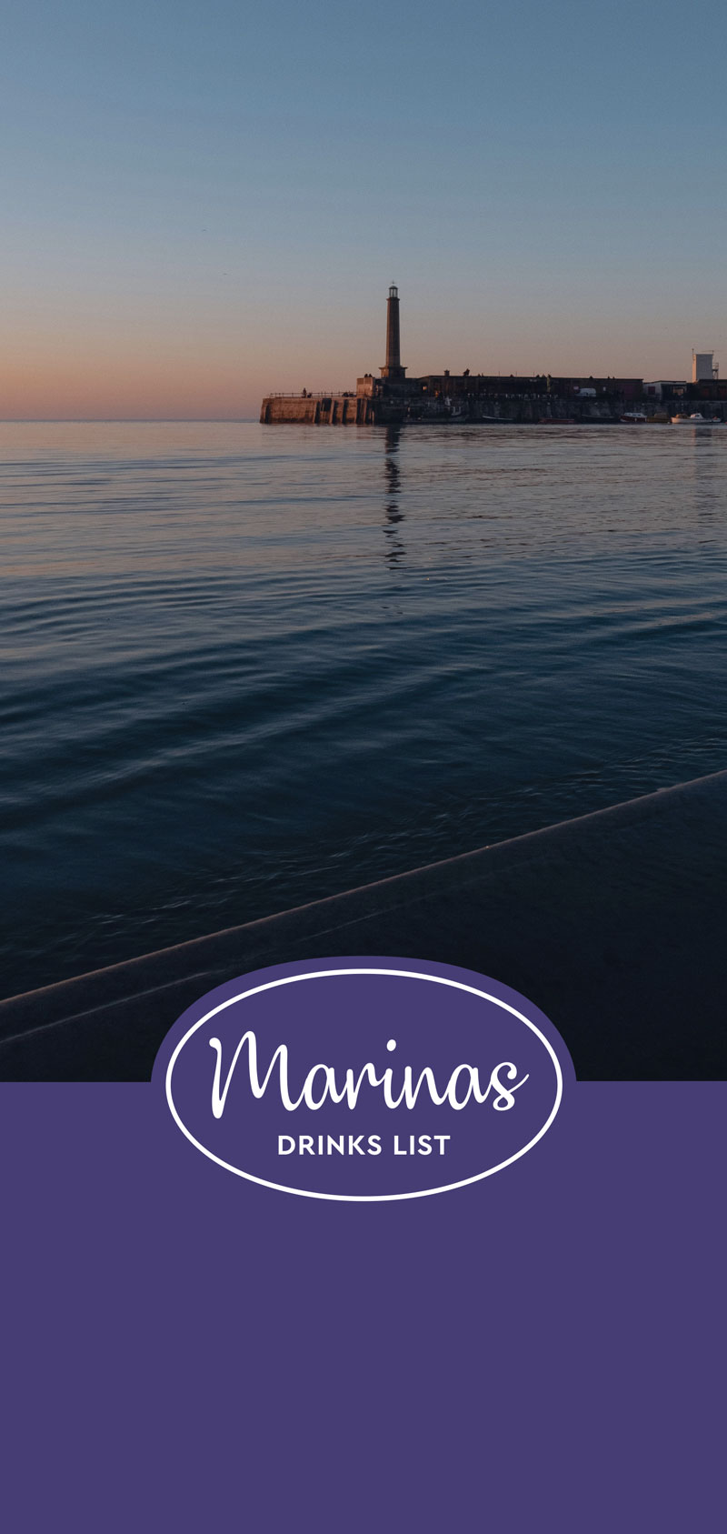 Marina's Drinks Menu Page 1