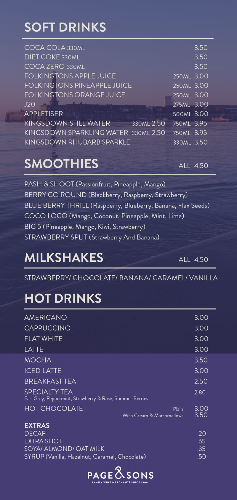 Marina's Drinks Menu Page 4
