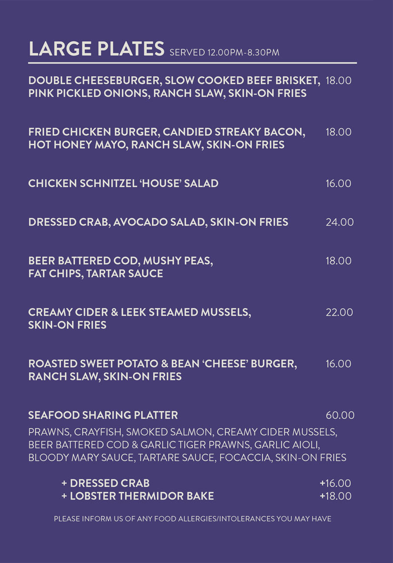 Marina's Food Menu Page 3