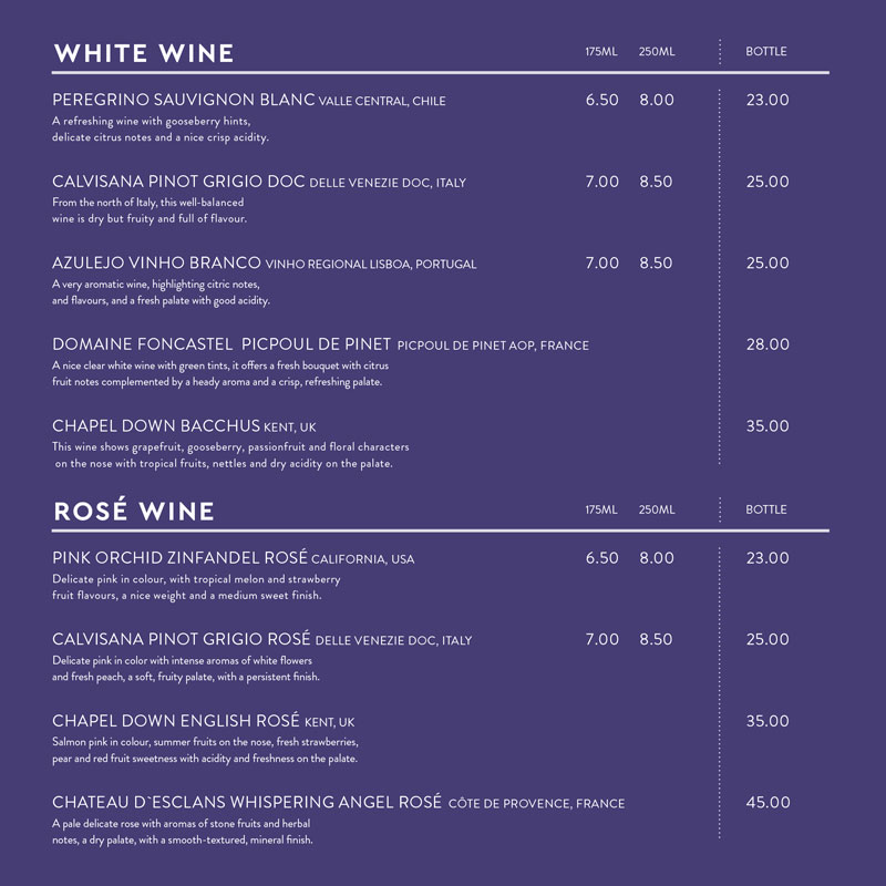 Marina's Wine List Page 2