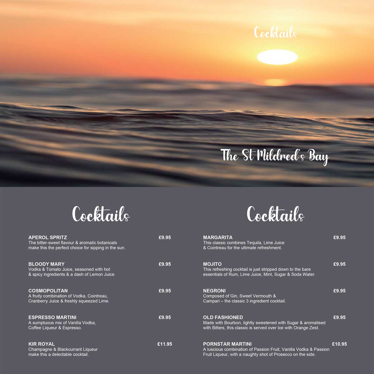 Image of The St Mildred's Bay Cocktail Menu